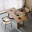 Table de salle à manger rectangulaire en bois massif brun-258662794