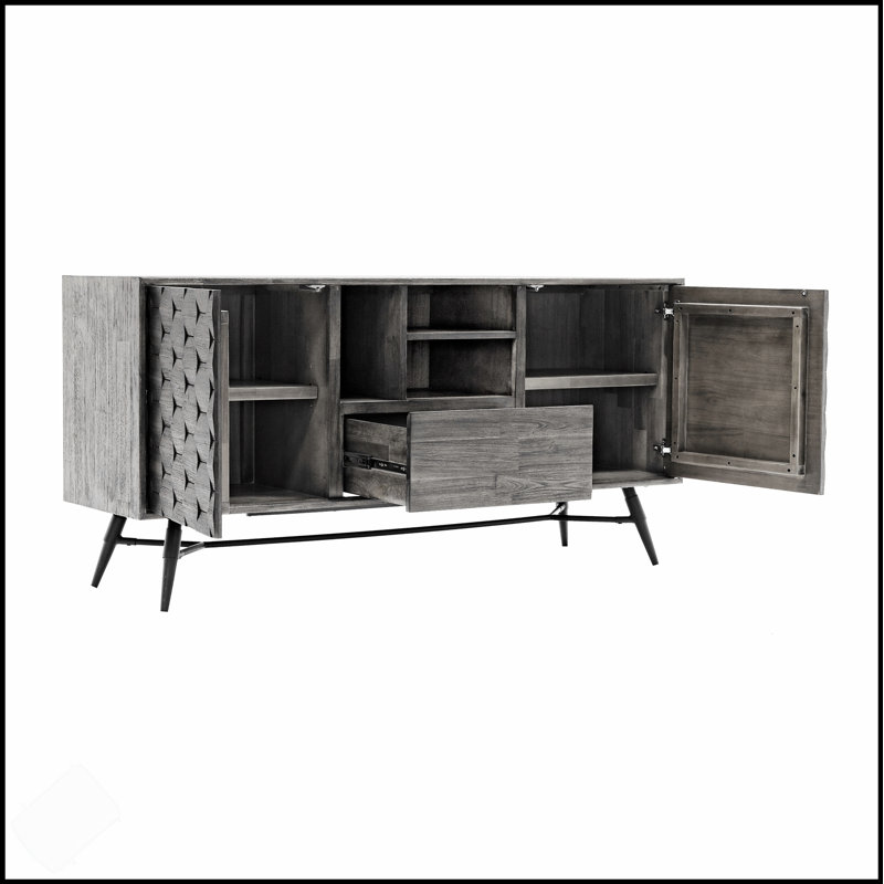 Buffet Makena en bois d'acacia avec rangement spacieux et design élégant pour les salles à manger modernes