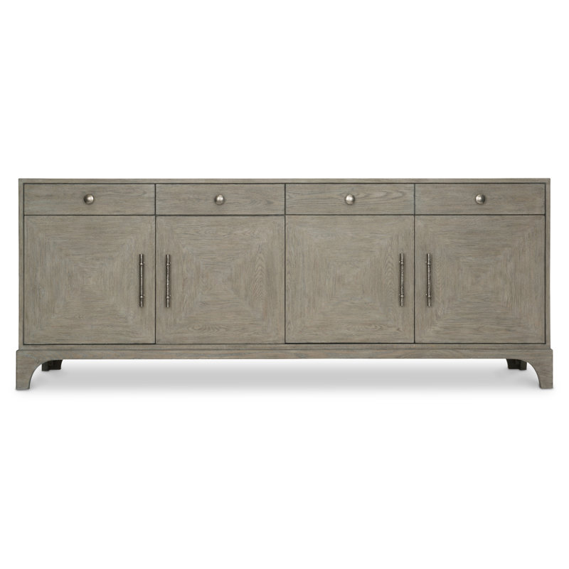 Albion Transitional Gray White Oak Sideboard with Cabinet