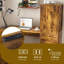 Bureau d'ordinateur avec prise 4-en-1 et 3 tiroirs (tabourets non inclus)