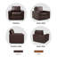 Fauteuil d'appoint pivotant de 36,2 po de largeur - polyuréthane espresso-559998200