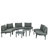 8-Piece Patio Sofa Furniture Set, Half Moon Outdoor Sectional Sofa With 2 High-Low Coffee Tables, PE Wicker Rattan, Tempered Glass, 6 Pillows & Cushions, For Backyard, Garden, Poode,Gray-1241483439