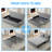 Armless Convertible Sofa Bed with Reversible Chaise & Linen Fabric-286663938