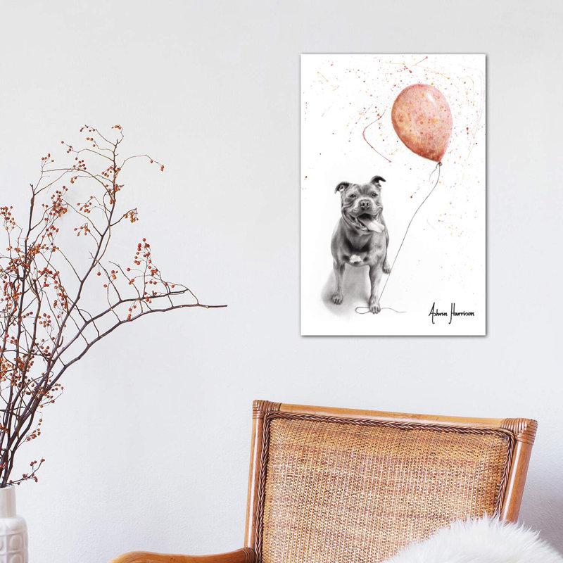 Molly And Her Balloons by Ashvin Harrison - Wrapped Canvas Print, 30.48 cm H x 45.72 cm W