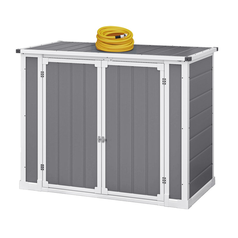 Outdoor 5 ft. W x 2 ft. D Resin Horizontal Storage Shed, 43.31'H x 55.9''W x 27.76''D
