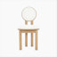 Chaise de salle à manger en polyester avec structure en bois (ensemble de 2)-1462047483