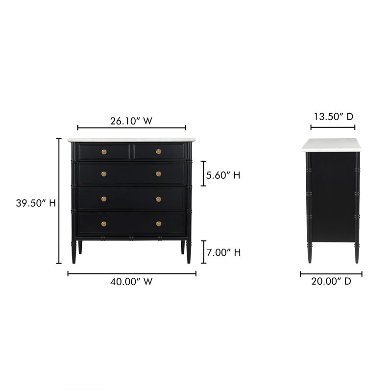 Berlin 5 Drawer Chest