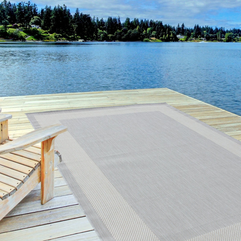 Ecology Collection Geometric Indoor / Outdoor Area Rug, Rectangle 80 x 150 cm