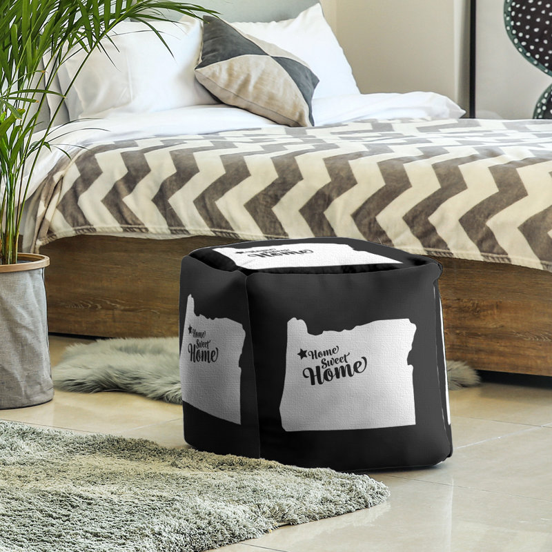 Repose-pieds à cubes salem the home, Noir