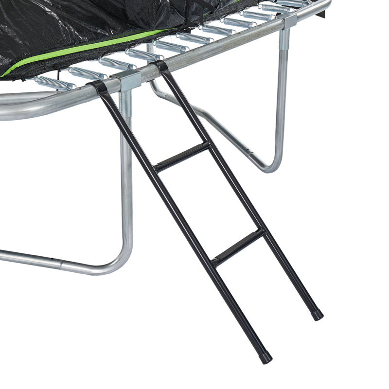 Trampoline rectangulaire Jumpking 7 pi x 10 pi avec enceinte de sécurité brevetée, cadre robuste et échelle thermolaquée