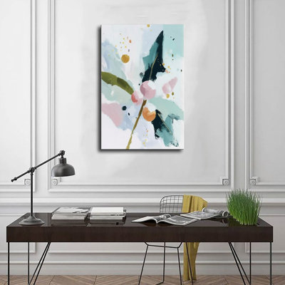 Canvas Wall Art Abstract Pink Peach Blossom Modern Wall Decor Vintage Poster Print Home Decor