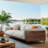 111.81" Comfortable 4-person Wood Sofa, Includes 3 Matching Cushions, Features Removable And Machine Washable Cushion Covers, Easy To Assemble