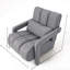 Chaise d'appoint moderne rembourrée avec un tissu en lin confortable et un oreiller, idéale pour diverses pièces de votre maison-754762045