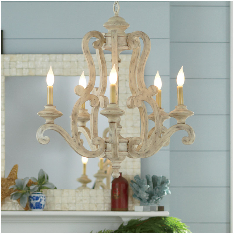 Lustre 5 lumières façon bougie