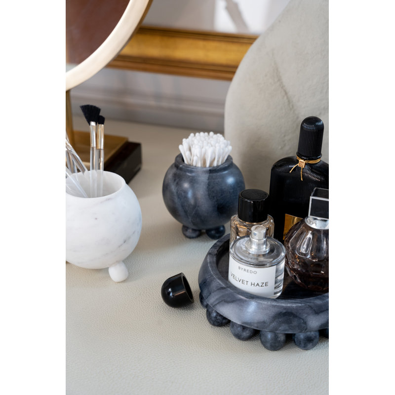 Marble Bathroom Storage Container, Black