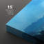 «Deep Blue Mountain Range Misty Forest Nature Rustic Landscape», impression sur toile, 2 pièces-92285278-92285282