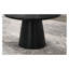 Table basse ronde moderne avec base en forme de cône en noir