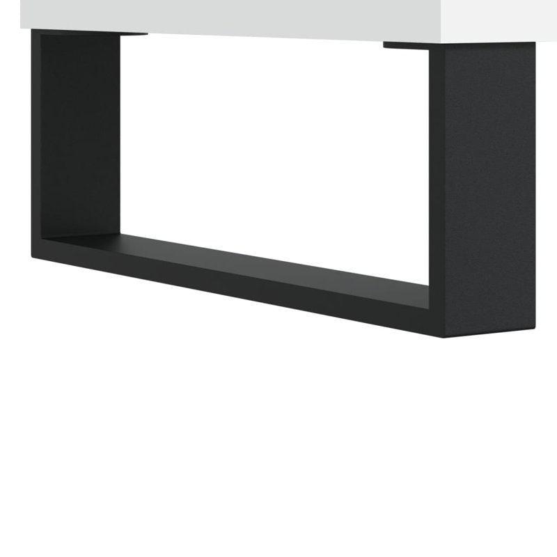 Mudoch 40cm W Iron Bedside Table, White