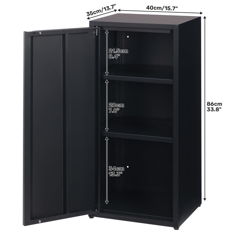 1 -Door Storage Cabinet, Black