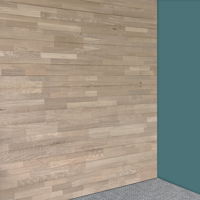  Panneau mural en bois franc rustique 4,25 "x 72", Chêne blanc brut