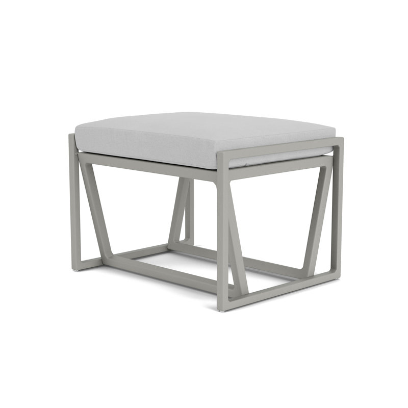 Summit Outdoor Ottoman, Platinum, Sandberg Dove