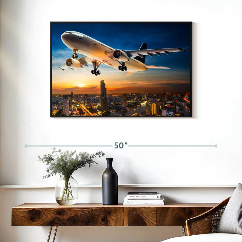 Avion Matheus, Cadre flottant noir, 37 po x 25 po