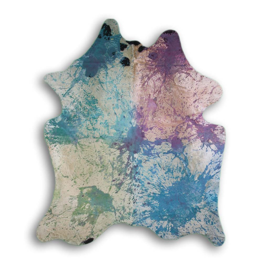 Foundry Select ACID WASHED HAIR ON Cowhide RUG DISTRESSED COLORFUL 3 ...