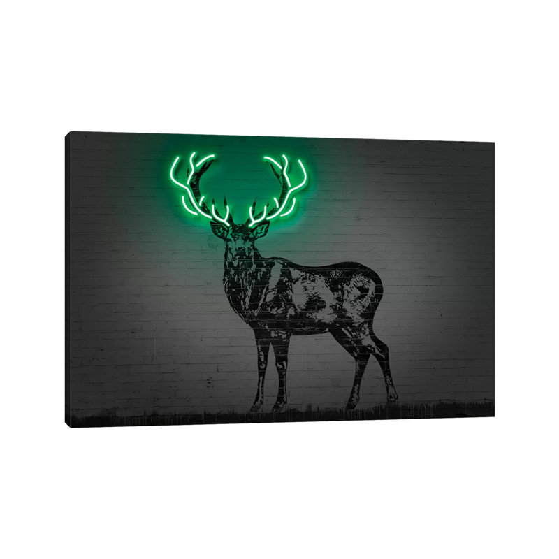 Deer - Wrapped Canvas Print, 45.72cm H x 66.04cm W x 1.91cm D