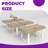 Modern Farmhouse White Oak Extendable Dining Table - Seats 6 to 10, Long Reversible Table for Kitchen or Conference-2018202592-2018202597