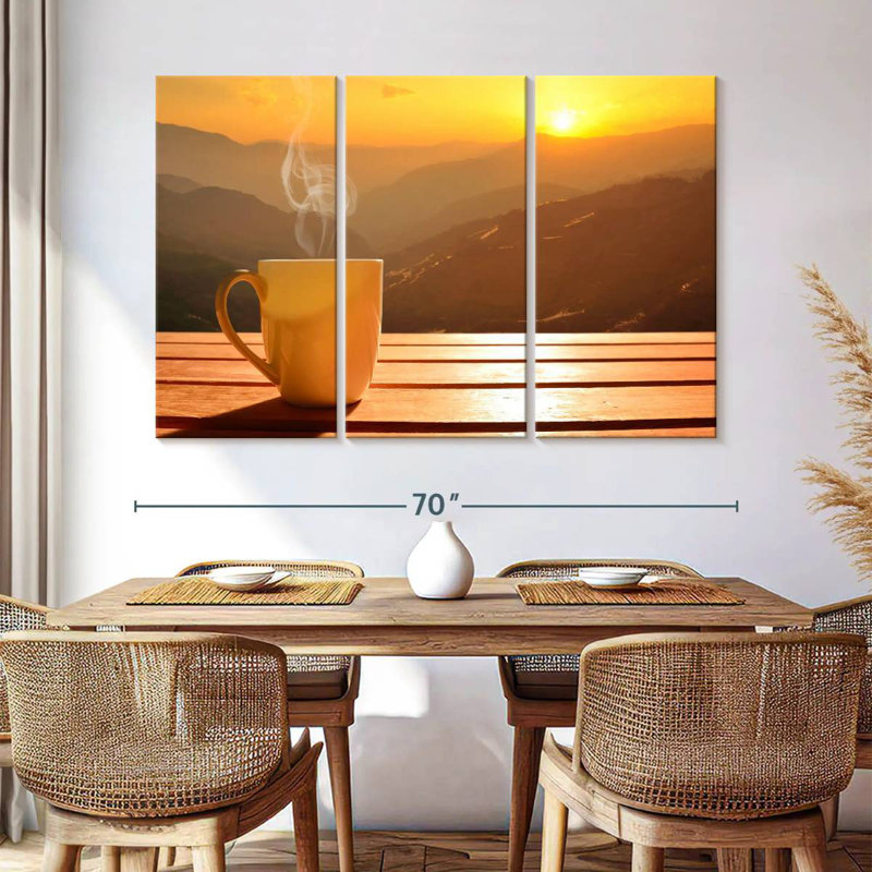 'Sunset Coffee, 42" H x 65" W