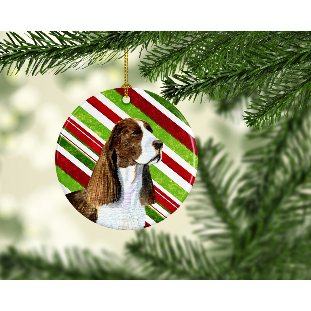 Springer Spaniel Holiday Christmas Ceramic Hanging Figurine Ornament The Holiday Aisle®