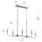 Ilia 6-Light Brushed Nickel Island Chandelier-127380334