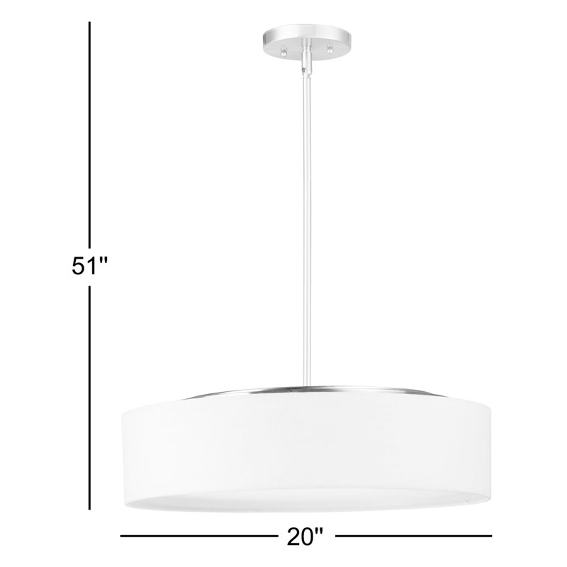 Lustre cylindrique unique à 5 lumières Jessalyn