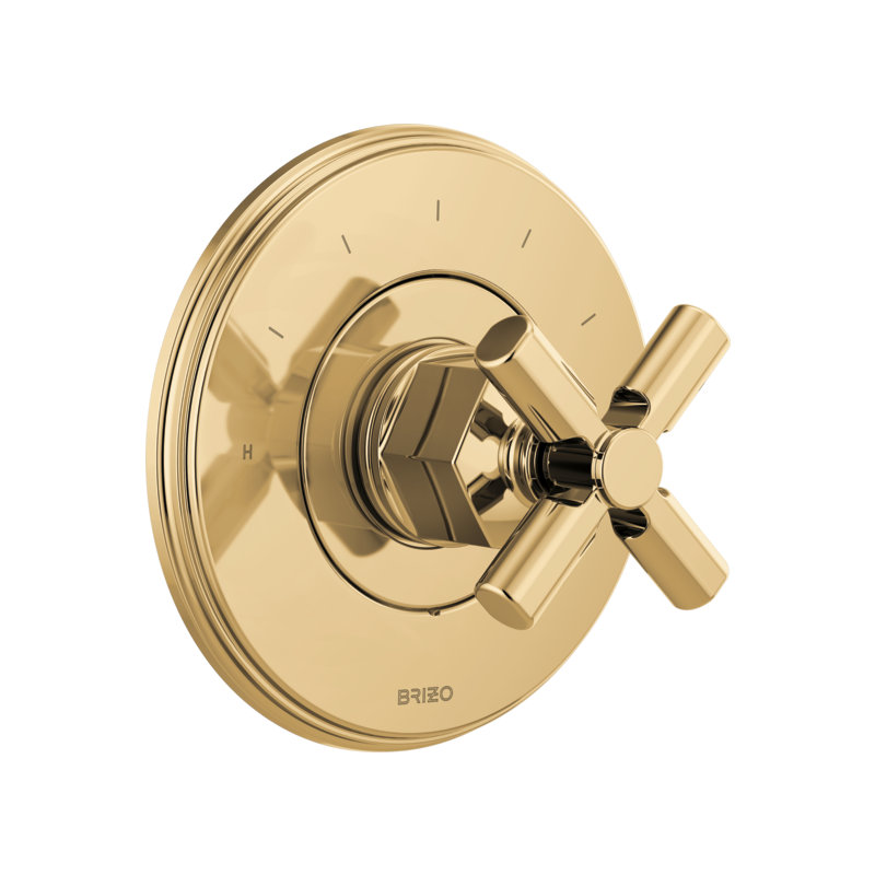 Invari™®Sensori® Thermostatic Valve Trim, Polished Gold, Cross