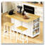 48-inch Kitchen Island Set with 2 Bar Stools, Drop Leaf & Power Outlet (Three Packages)