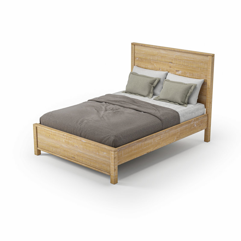 Lit plateforme standard Baja - Lit double - Finition bois de grange, Double, Bois de grange