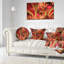 Coussin décoratif à motif floral rose - motif floral fractal