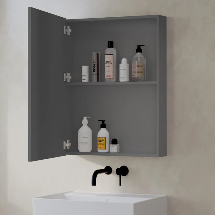 60 mm W 80 mm H Mirrored Bathroom Cabinets Shelves, Silver