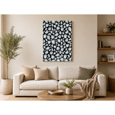 «Black & Gray Leopard - National Football Teams», art mural sur toile