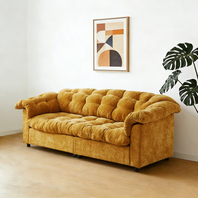 Canapé rembourré en chenille 94,6 po