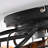 5-light Black Industrial Ceiling Fan With Remote Control High-performance Dc Motor Quiet Operation And Stylish Metal Cage Design