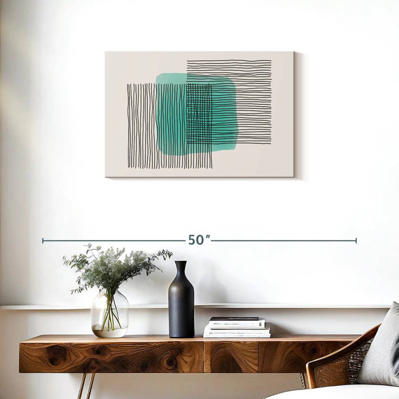 Rayures à la menthe, H 20 po x l 30 po