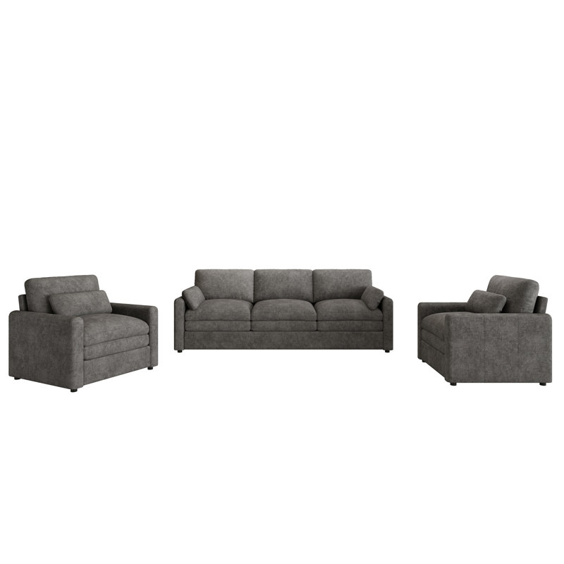 Ensemble de canapé rembourré Cozy, Gris