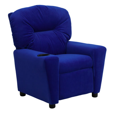 Contemporary Kids Recliner with Cup Holder