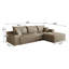 Canapé modulaire en velours côtelé 107 pouces Compression Cloud Sectionals