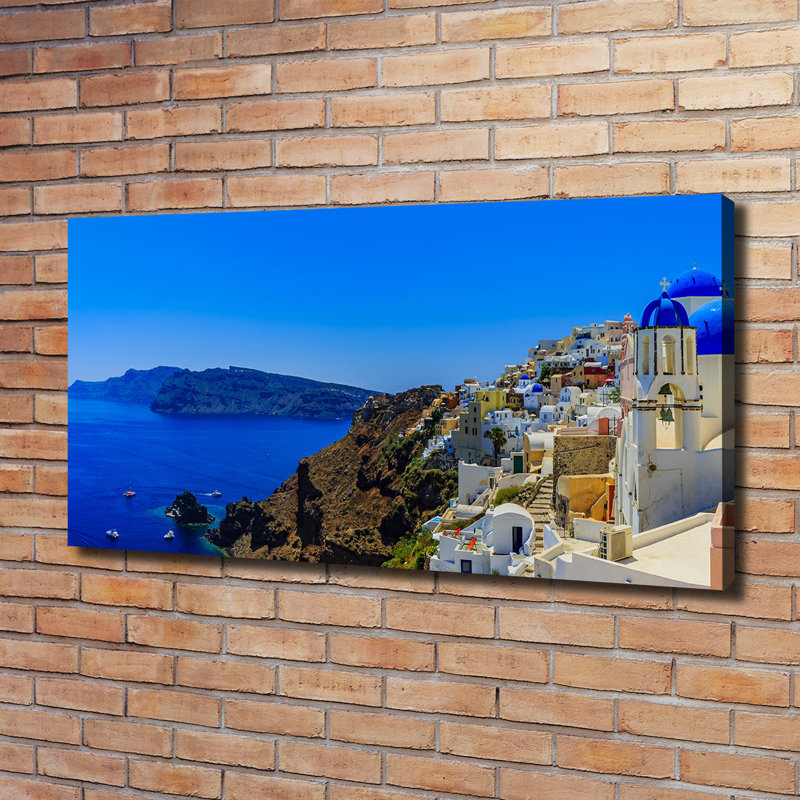 Santorini Greece - Wrapped Canvas Print
