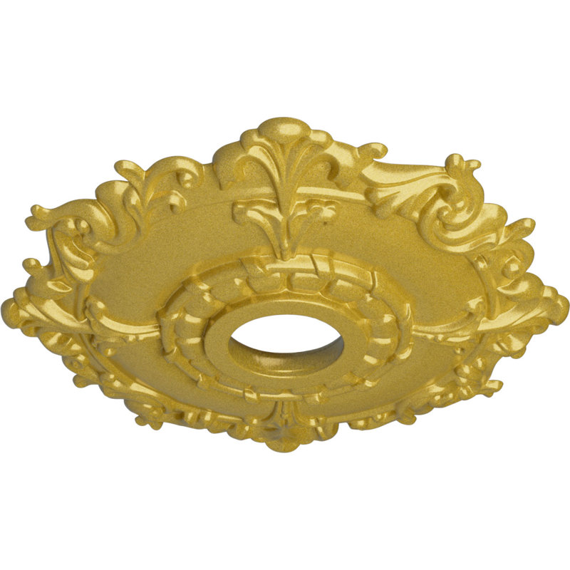 Endurathane Sellek Ceiling Medallion, 18 1/2"OD x 7/8"ID x 1 1/2"P (Fits Canopies up to 1 1/8")Hand-Painted Ultra Pure White Finish