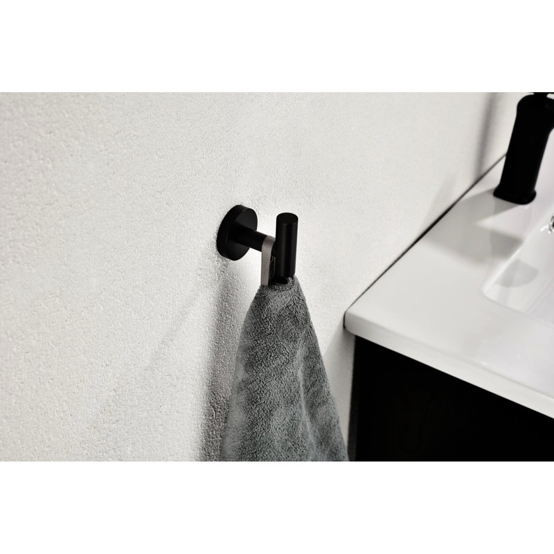 Crochet pour serviettes 304 en acier inoxydable 304, support mural sans perçage noir mat, paquet de 6, douche à crochet, pour salle de bain 6, Scratch & Corrosion Home