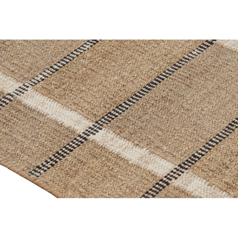 Scandinavian Wool Striped Area Rug, Rectangle 13' x 19'