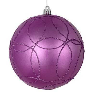 Candy with Circle Glitter Pattern Ball Ornament
